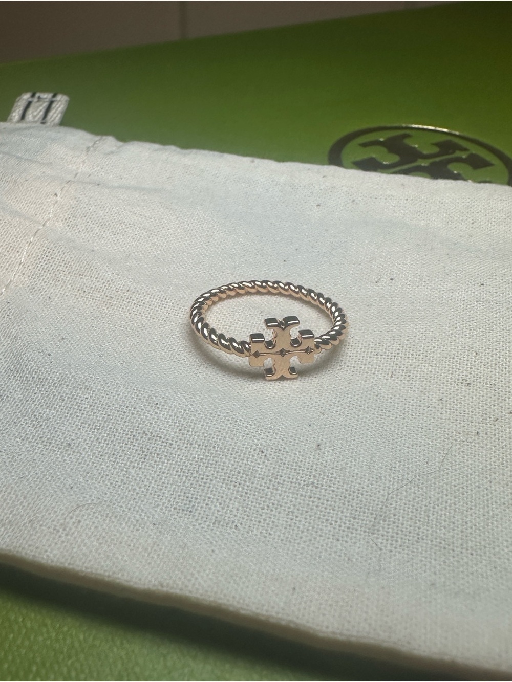 Tory Burch Gold Logo Ring